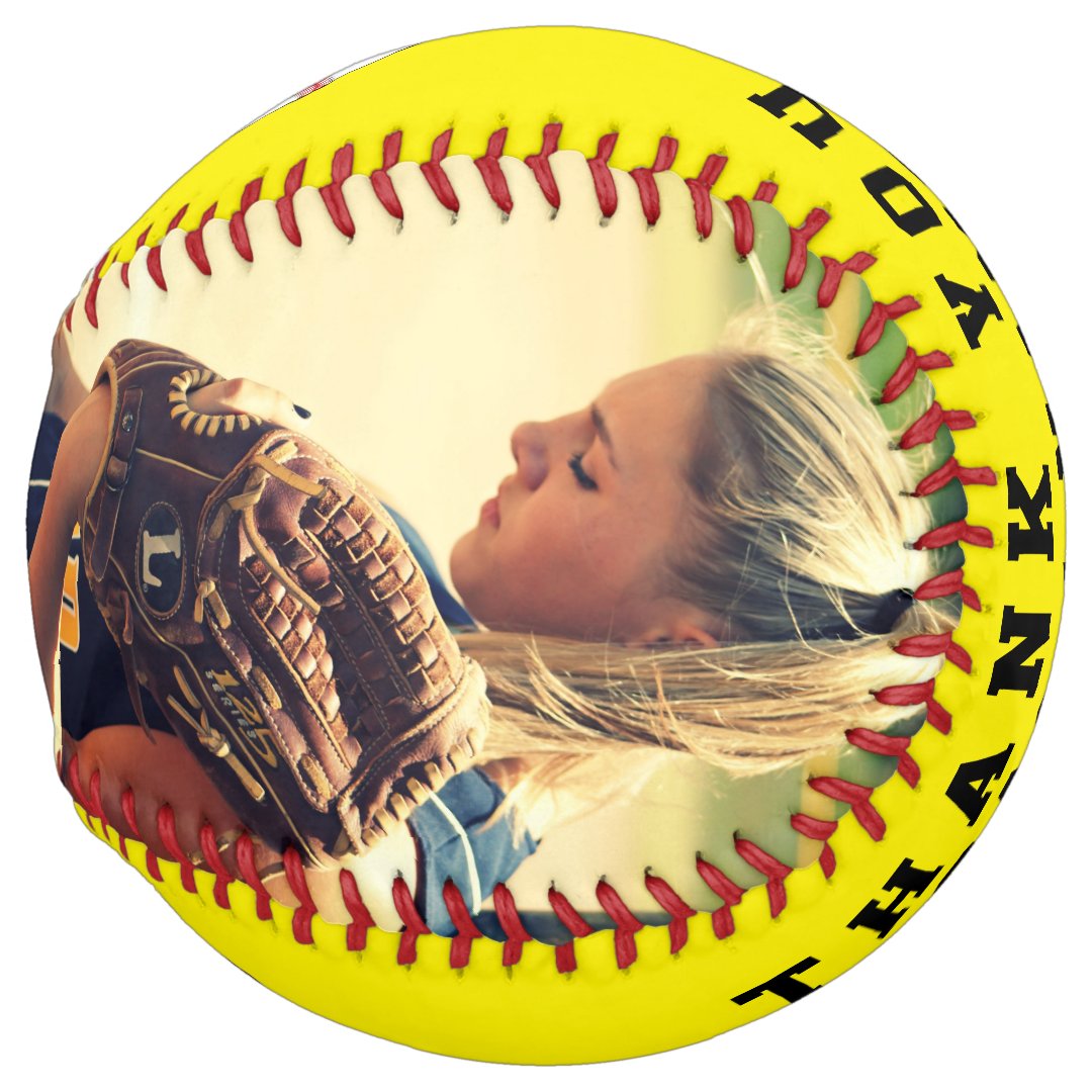 Thank you Coach Team Name Number Photo Softball