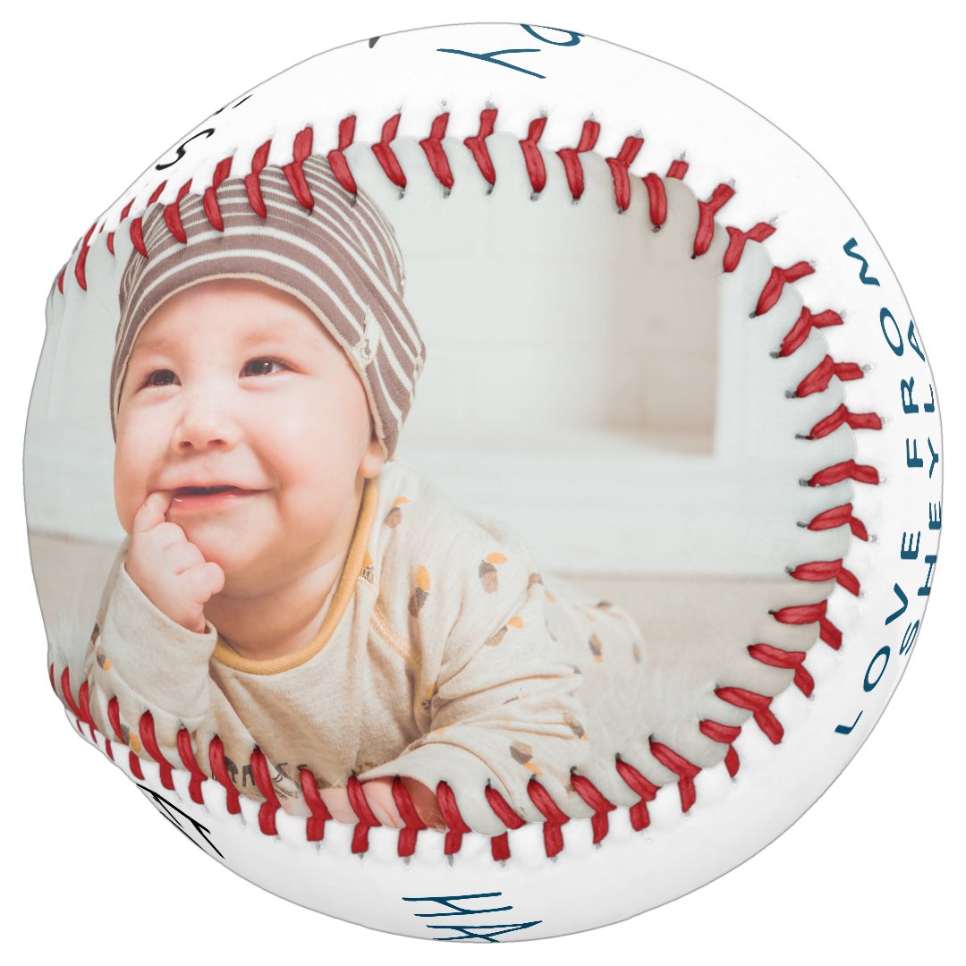 Cute 1st Father`s Day Script 2 Photo Collage Softball