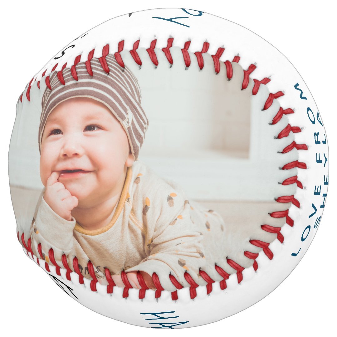 Cute 1st Father`s Day Script 2 Photo Collage Softball