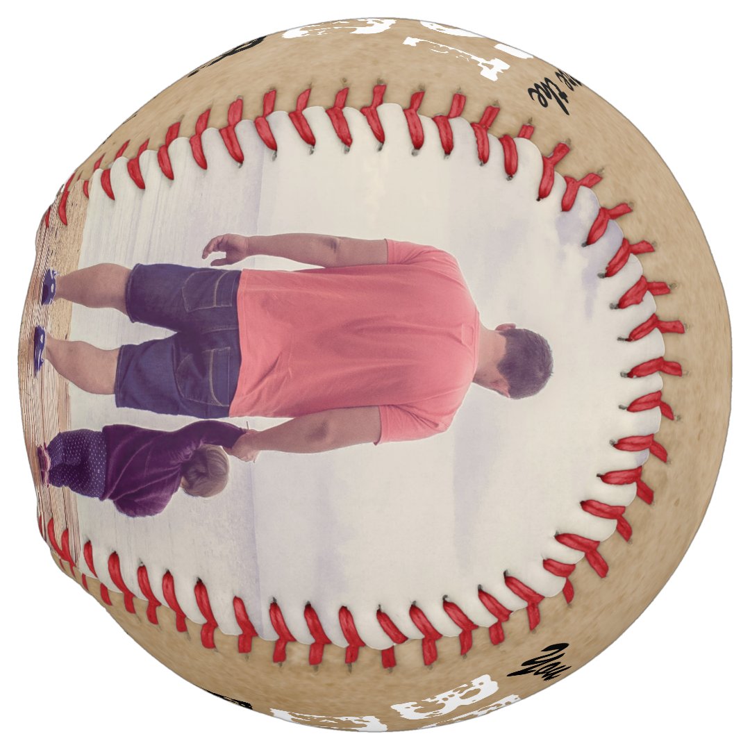 Rustic Best Dad Father`s Day 2 Photo Collage Softball