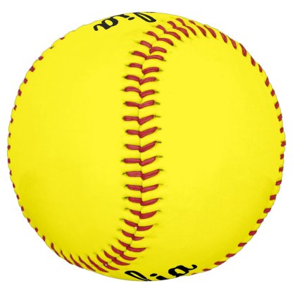 Personalized Softball with Name Yellow