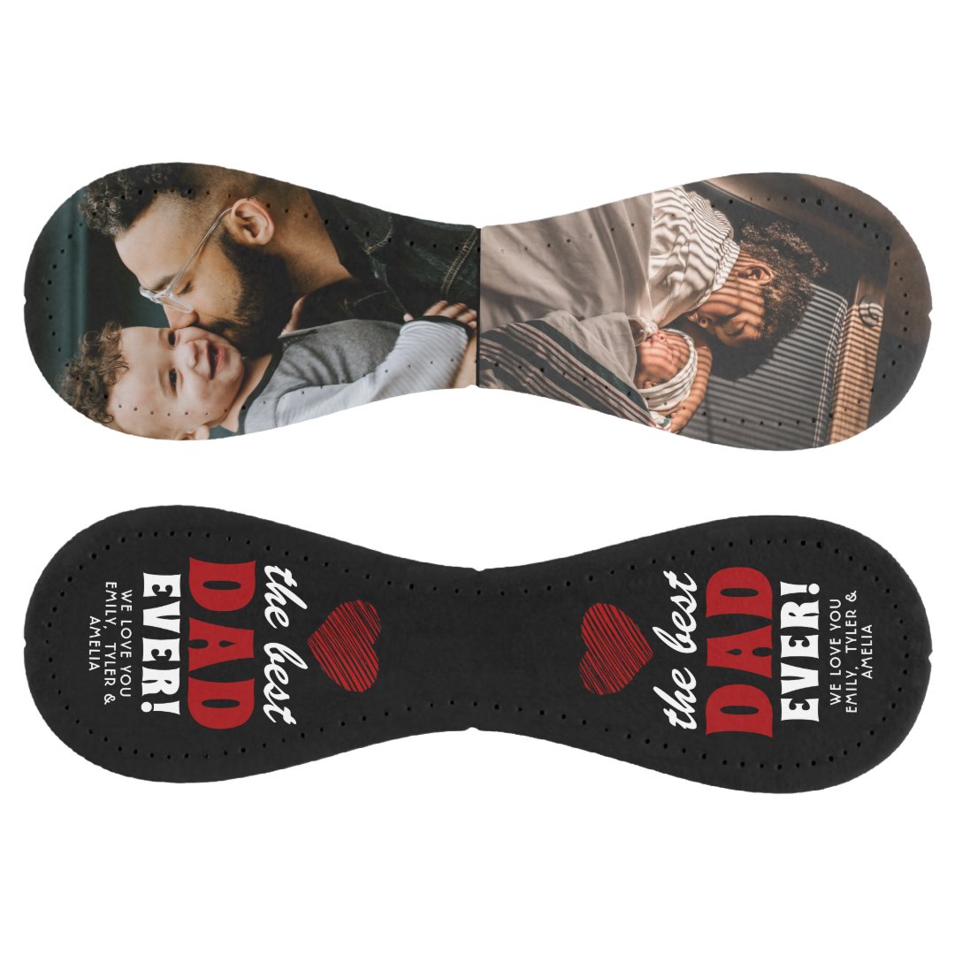 Best Dad Ever Red Heart Father`s Day 2 Photo Softball