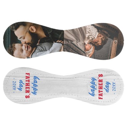 Rustic Wood Happy Father`s Day 2 Photo Softball