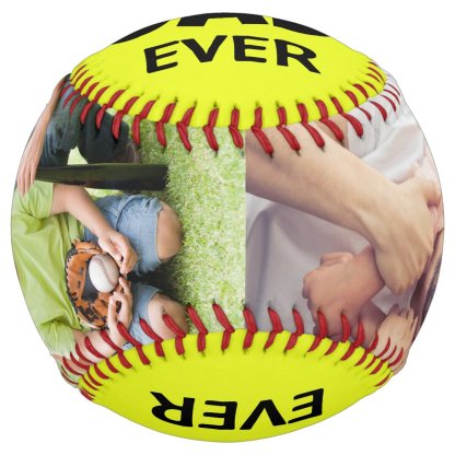 Best Dad Ever Custom Photo Personalized Name Softball