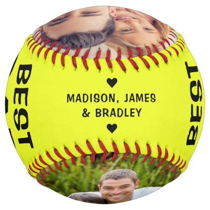 Best Dad Ever Custom Photo Personalized Name Softball