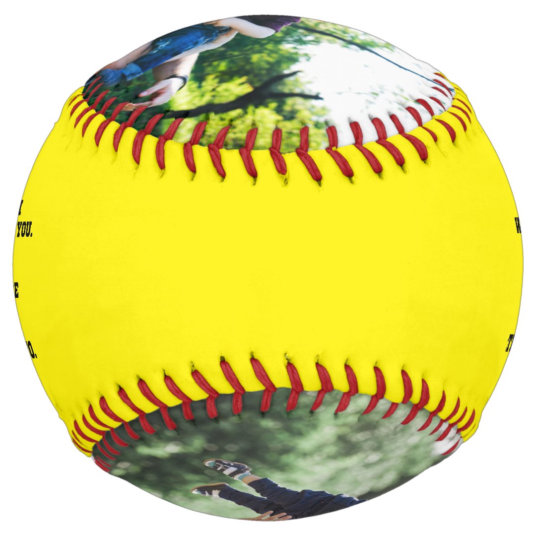 Personalized To My Dad Custom 2 Photo Collage Softball