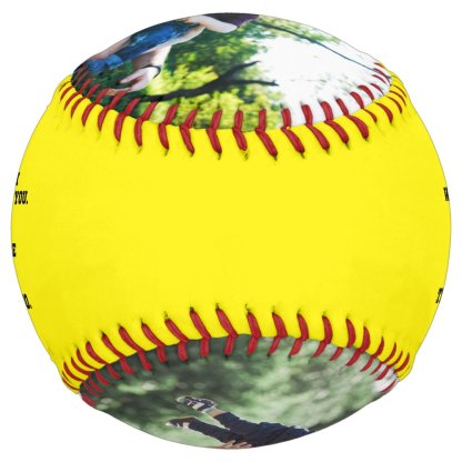 Personalized To My Dad Custom 2 Photo Collage Softball