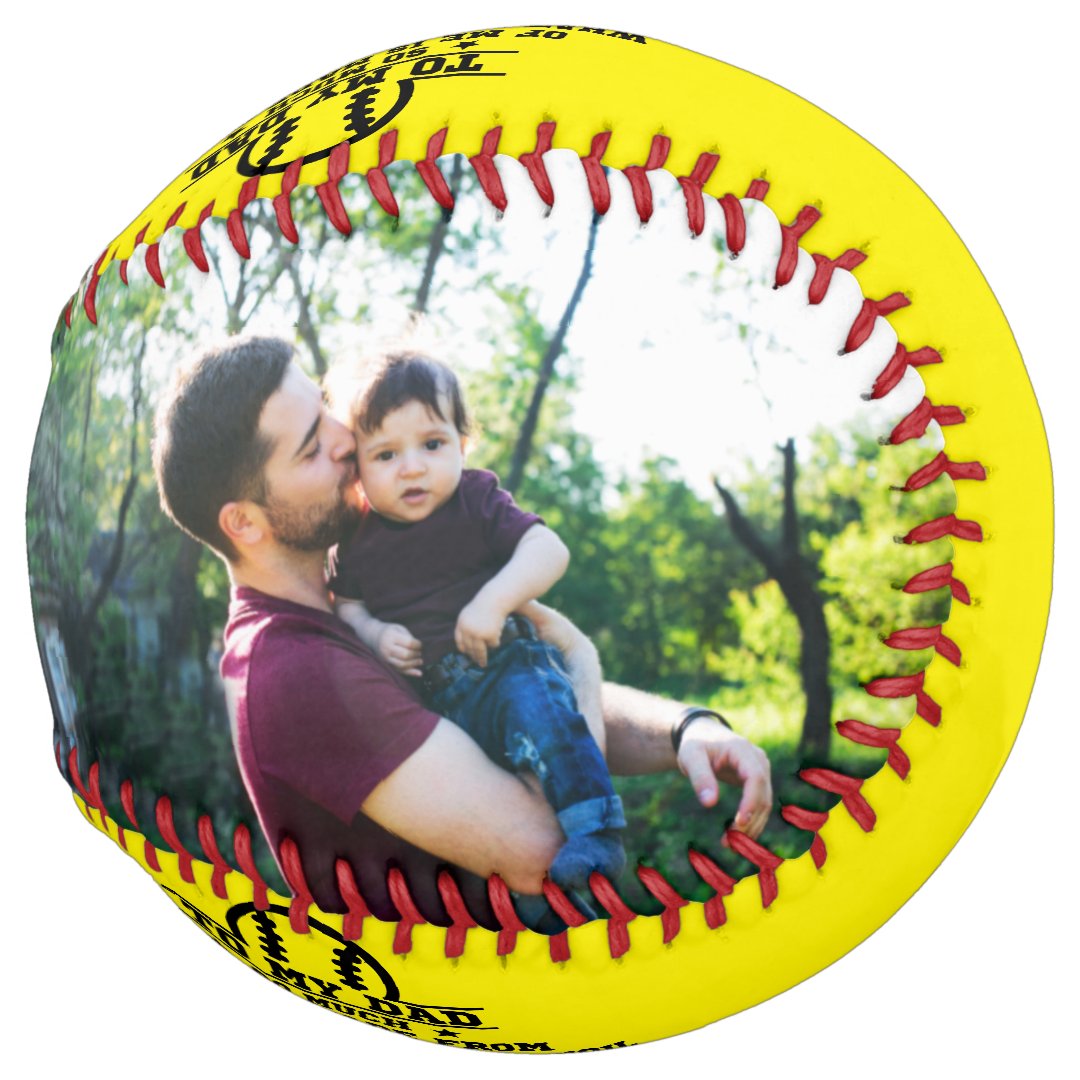 Personalized To My Dad Custom 2 Photo Collage Softball