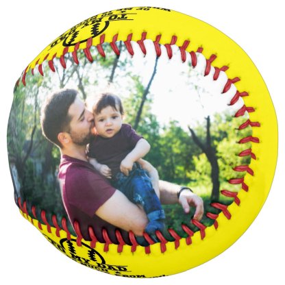 Personalized To My Dad Custom 2 Photo Collage Softball