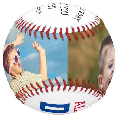 ALL STAR DAD Two Photo Personalized Fathers Day Softball