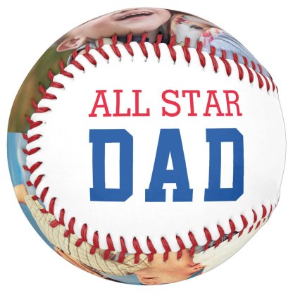 ALL STAR DAD Two Photo Personalized Fathers Day Softball