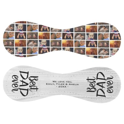 Best Dad Ever Rustic Wood 6 Photo Collage Softball