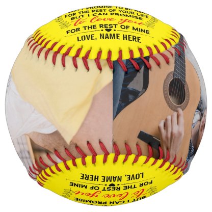 To My Son From Dad or Mom Quote & Custom 2 Photos Softball