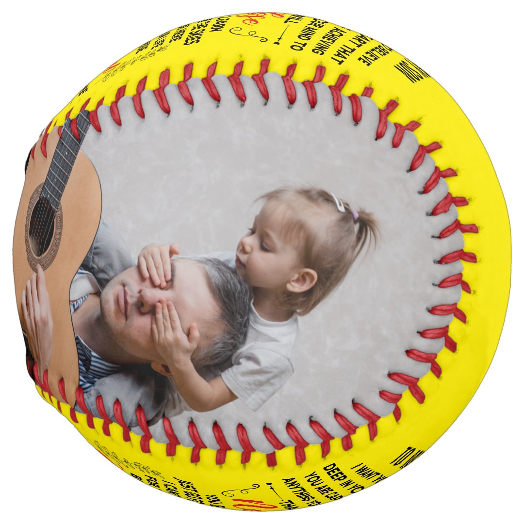 To My Son From Dad or Mom Quote & Custom 2 Photos Softball