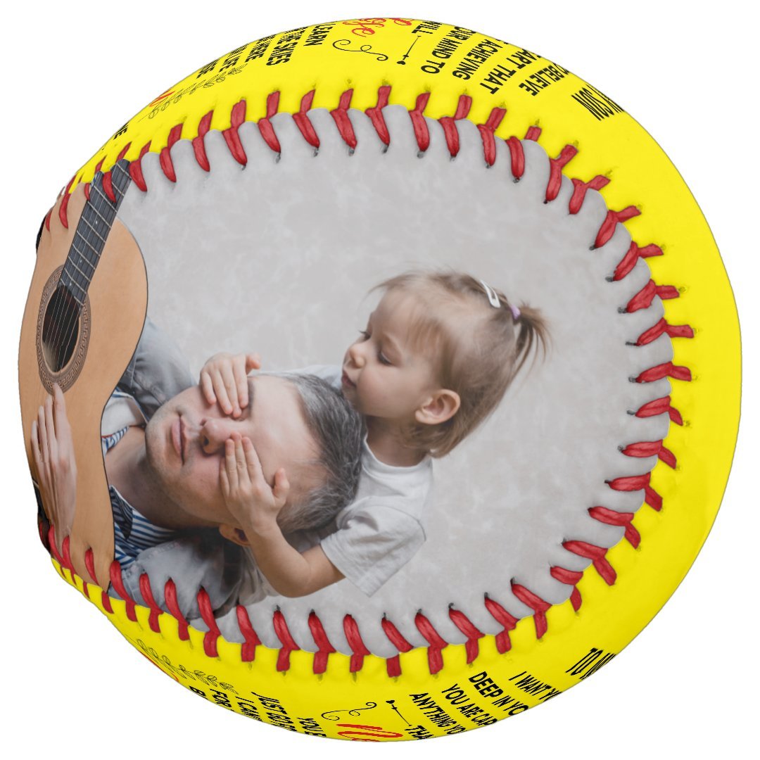 To My Son From Dad or Mom Quote & Custom 2 Photos Softball