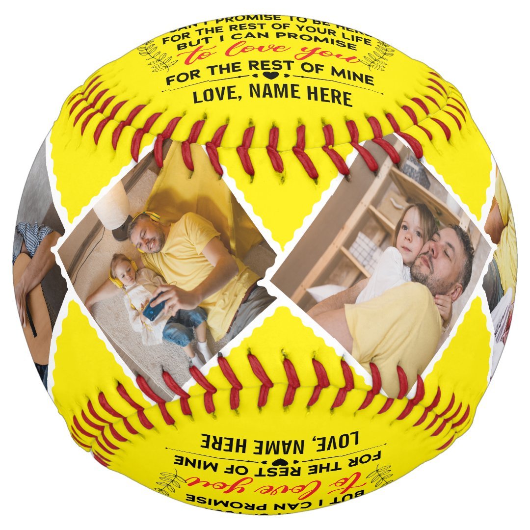 Love Quote To My Daughter with Custom 4 Photos Softball