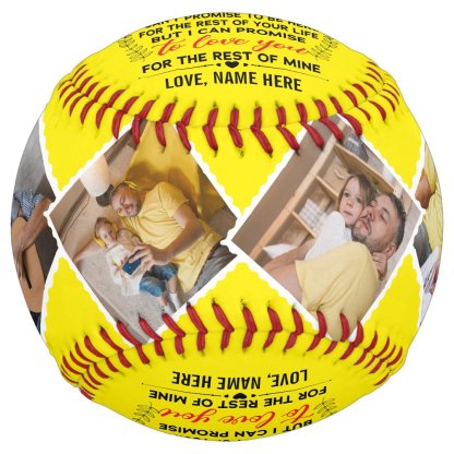 Love Quote To My Daughter with Custom 4 Photos Softball