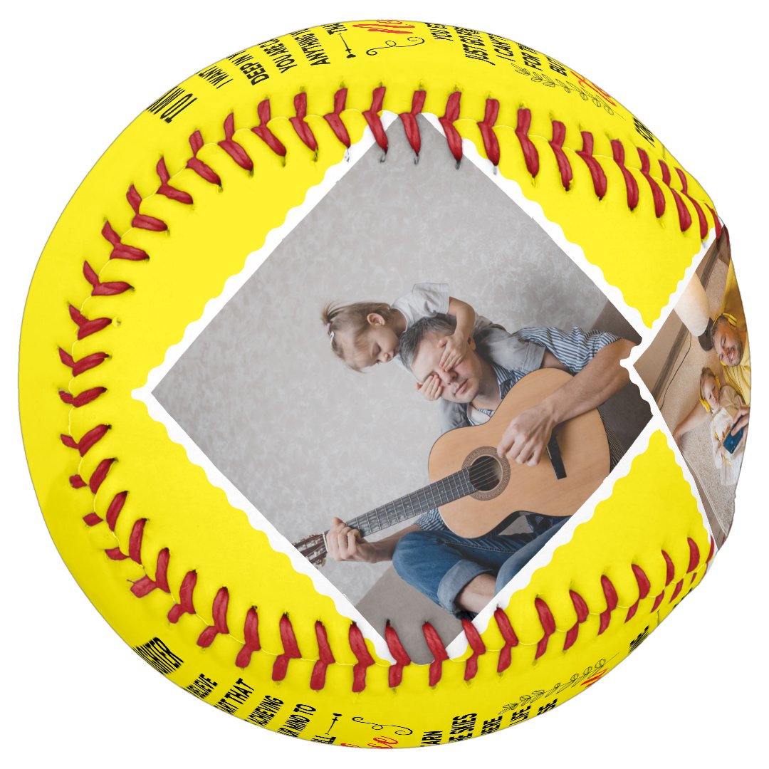 Love Quote To My Daughter with Custom 4 Photos Softball