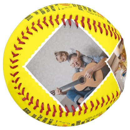Love Quote To My Daughter with Custom 4 Photos Softball