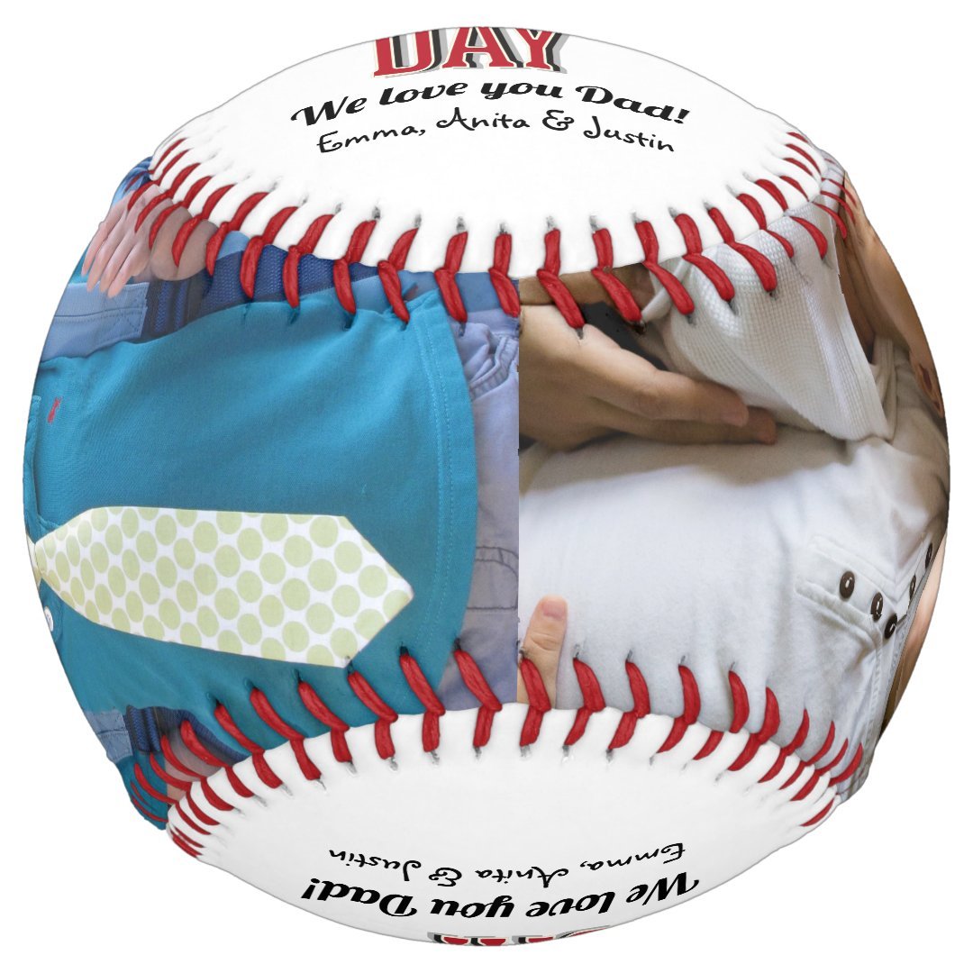 Photo Collage Happy Father's Day Softball