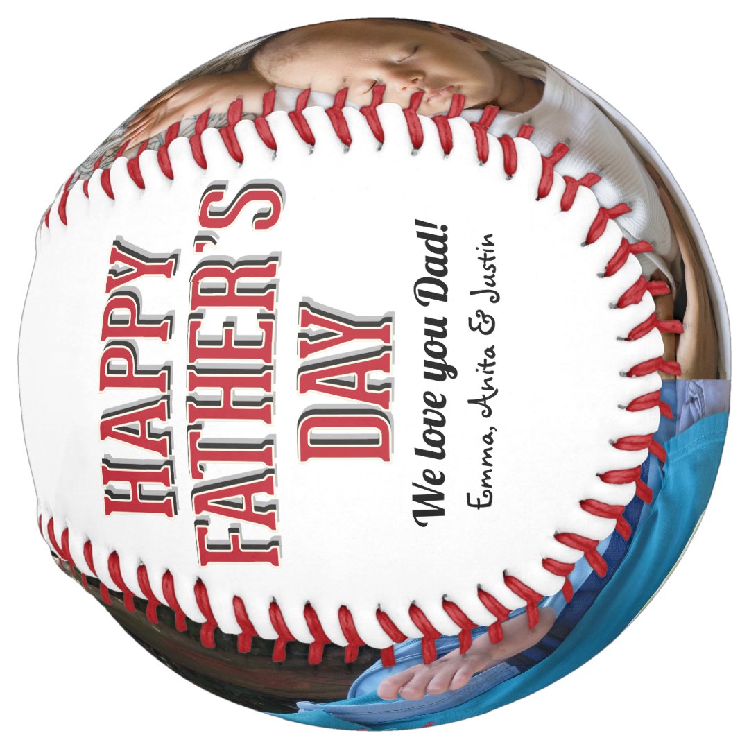 Photo Collage Happy Father's Day Softball