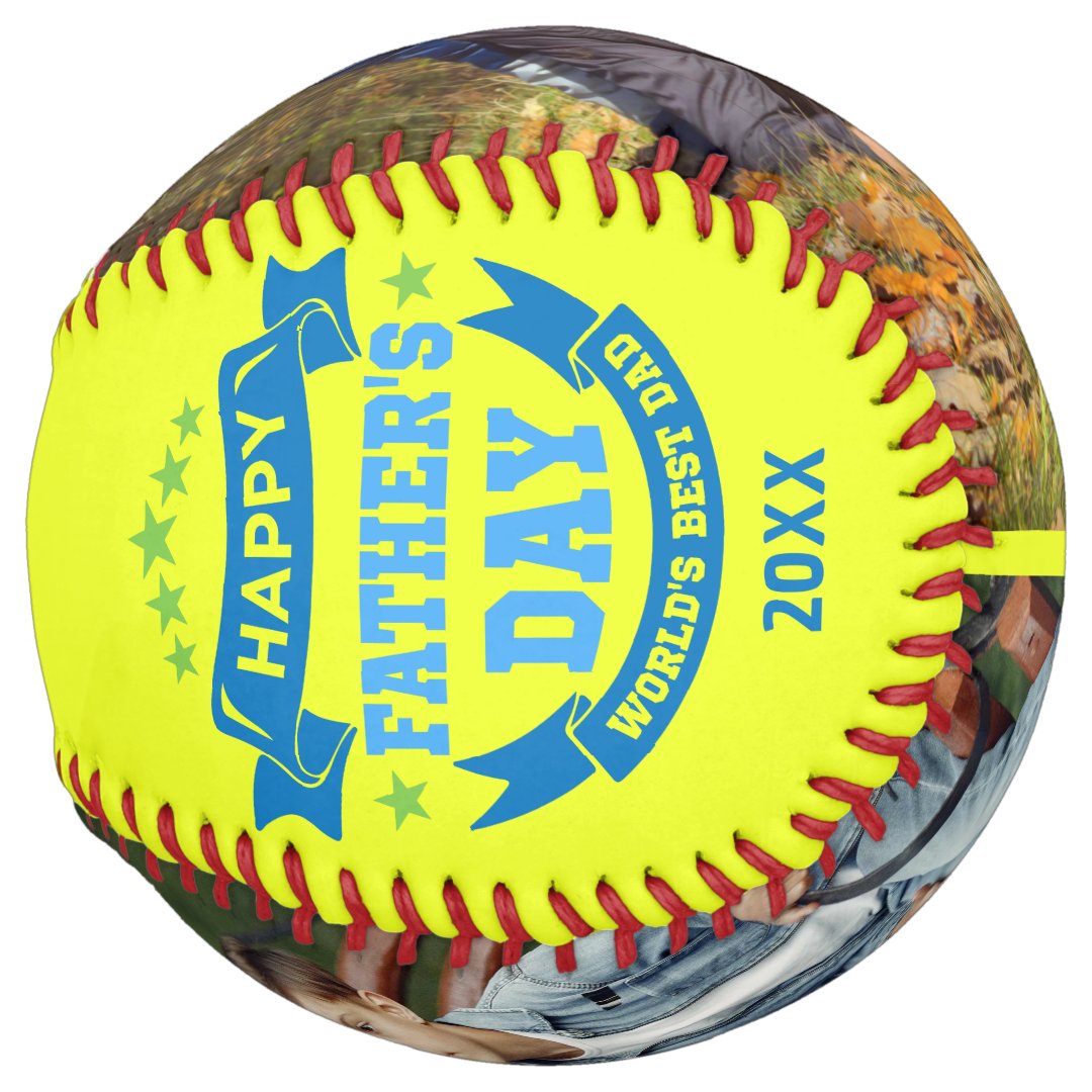 Happy Father's Day Best Dad | Personalized Photos Softball
