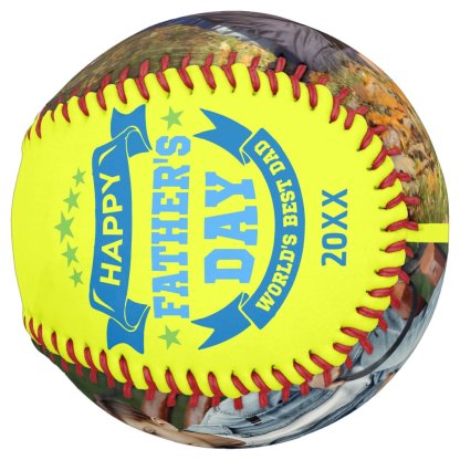 Happy Father's Day Best Dad | Personalized Photos Softball