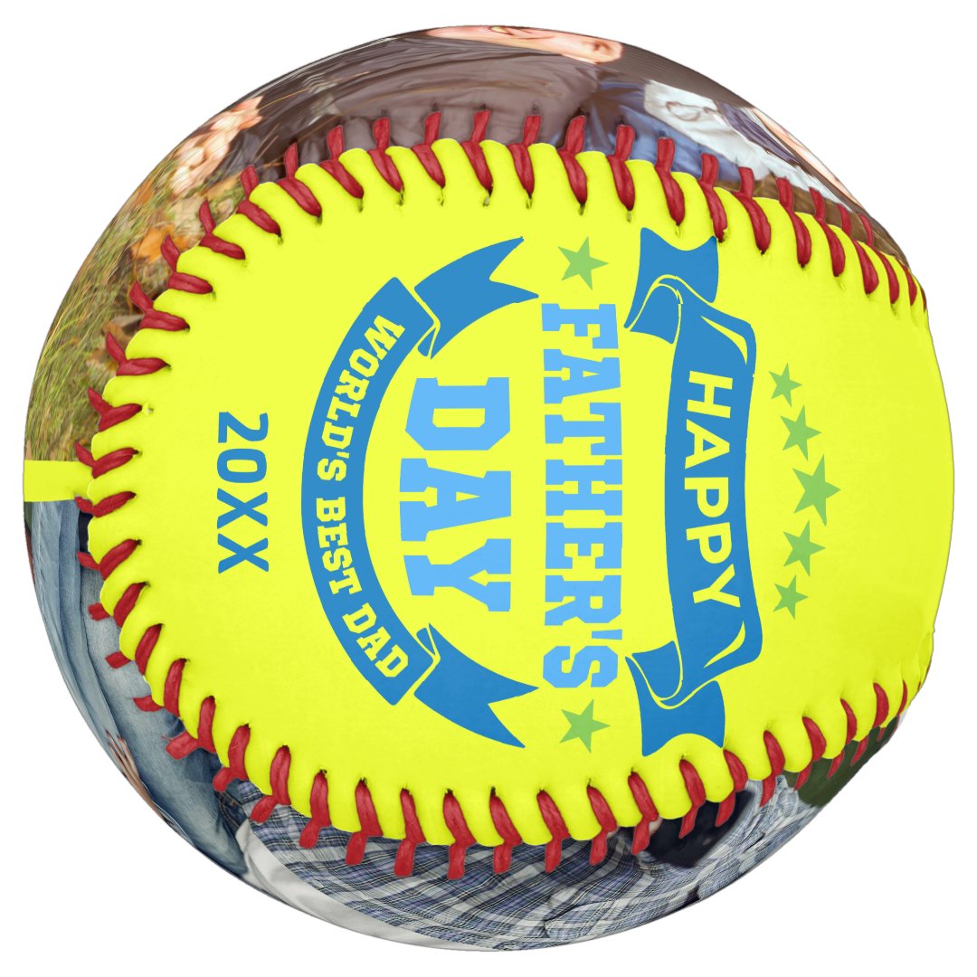 Happy Father's Day Best Dad | Personalized Photos Softball