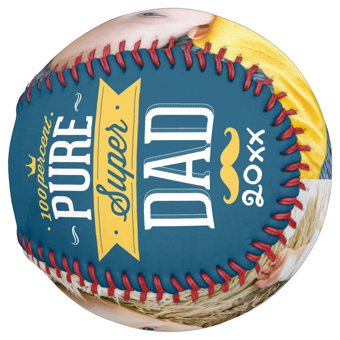 Fathers Day Personalized Pure Super Dad Softball