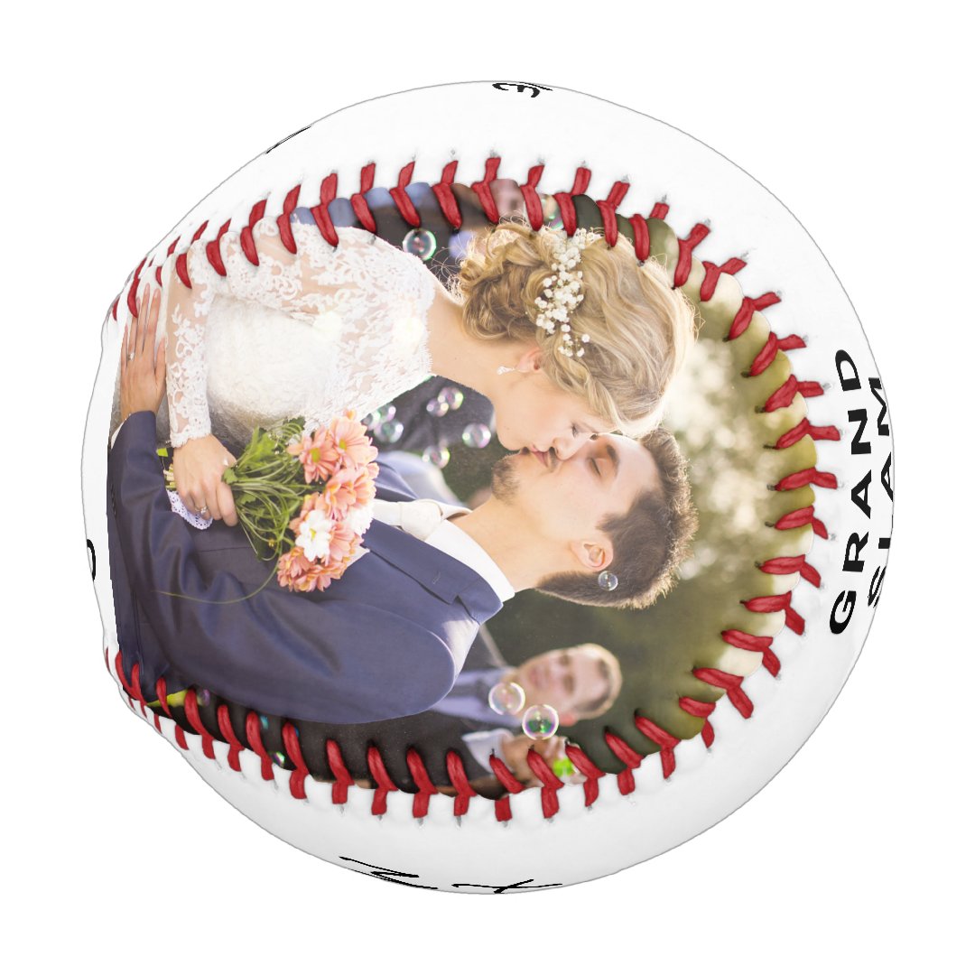 Husband Personalized Anniversary Photos Blue Yellow Baseball