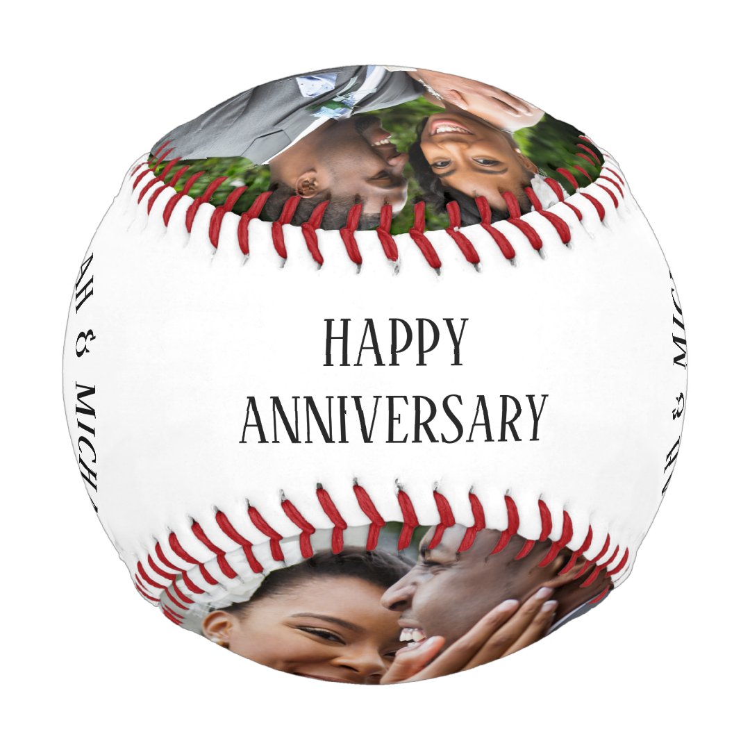Newlywed Couple Marriage Wedding Happy Anniversary Baseball