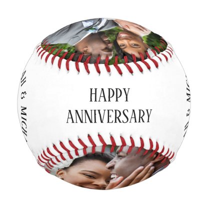 Newlywed Couple Marriage Wedding Happy Anniversary Baseball