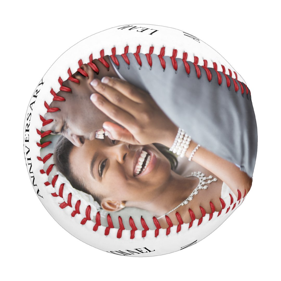 Newlywed Couple Marriage Wedding Happy Anniversary Baseball