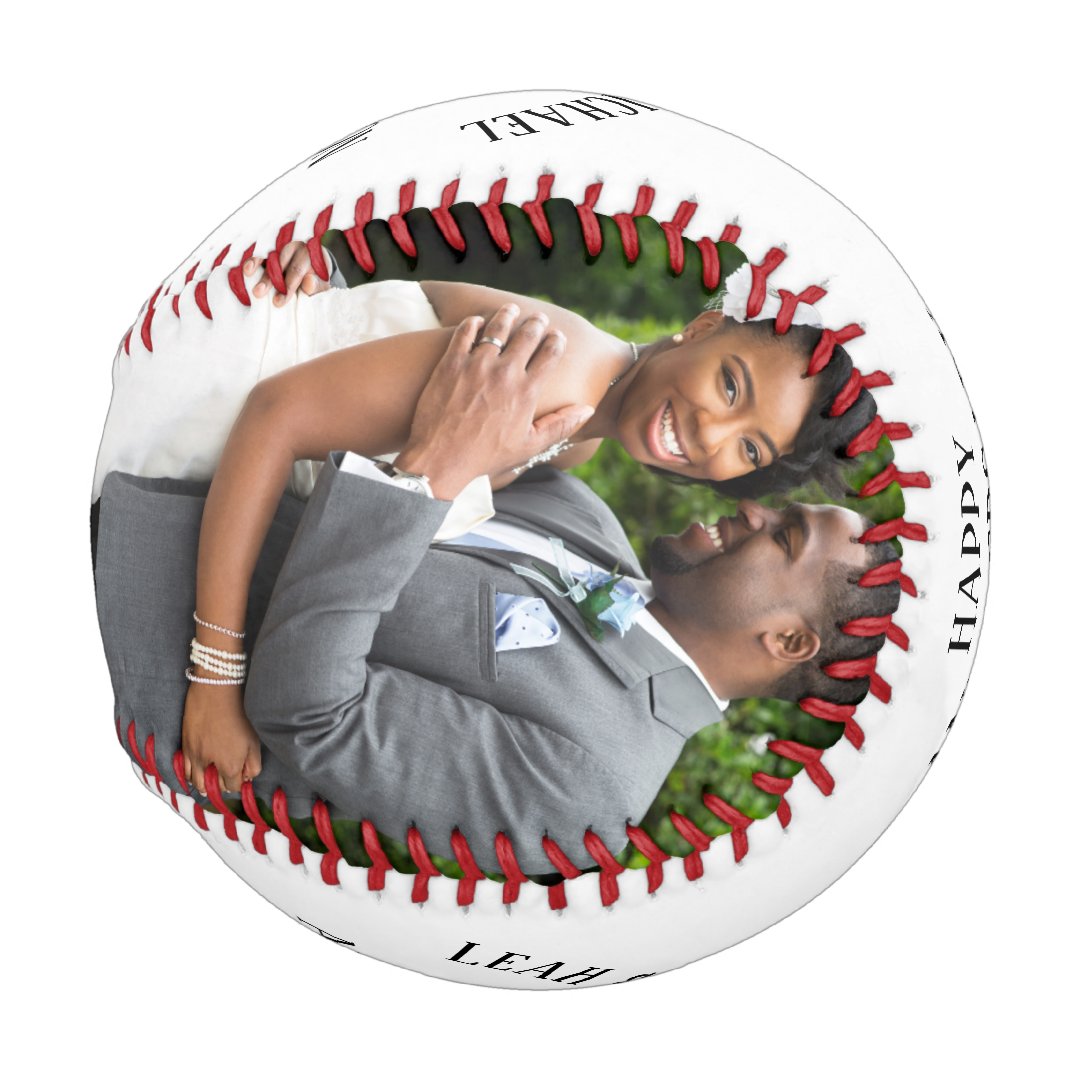 Newlywed Couple Marriage Wedding Happy Anniversary Baseball