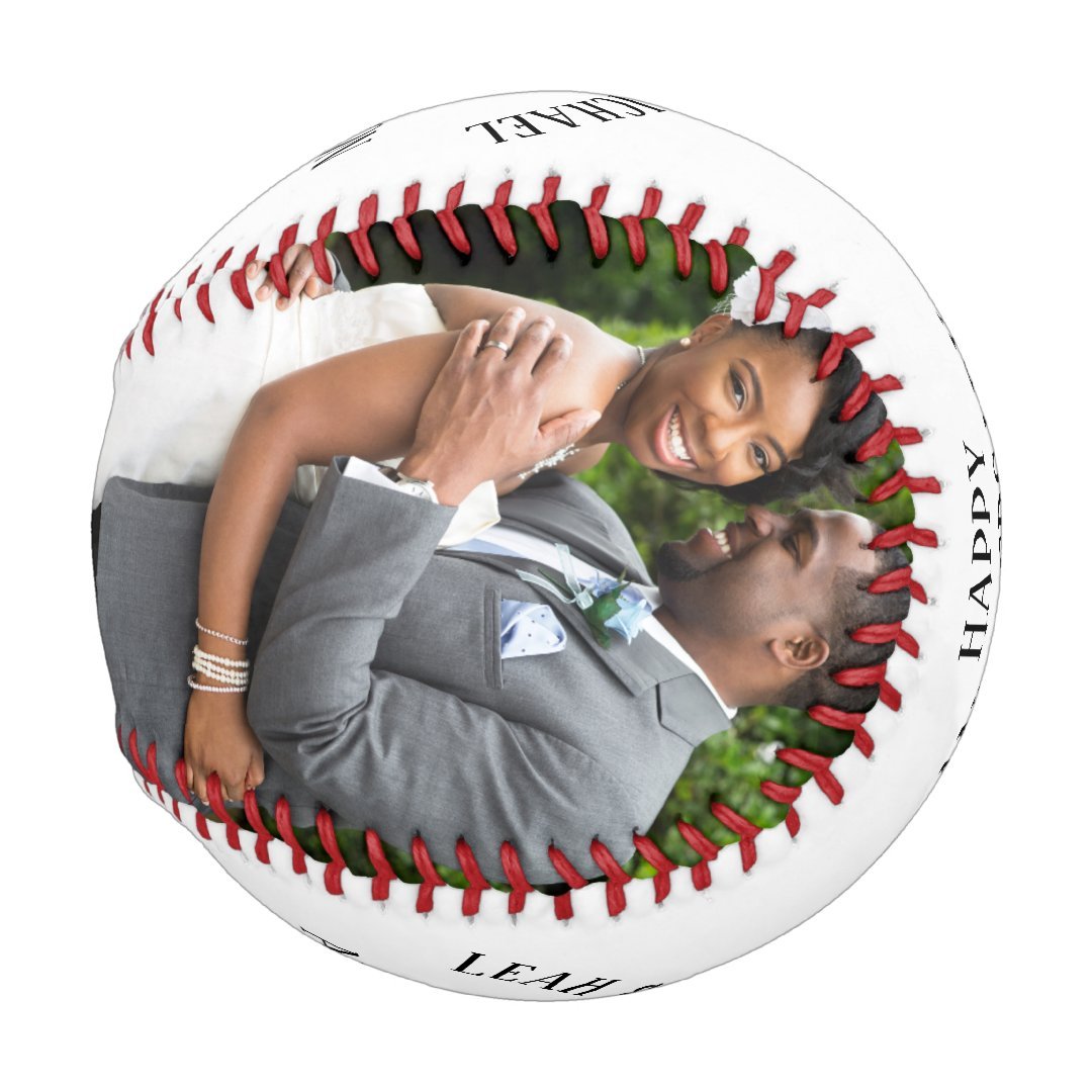 Newlywed Couple Marriage Wedding Happy Anniversary Baseball