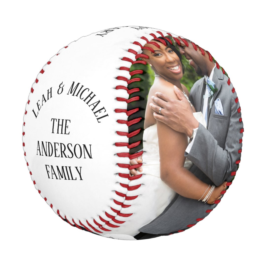 Newlywed Couple Marriage Wedding Happy Anniversary Baseball