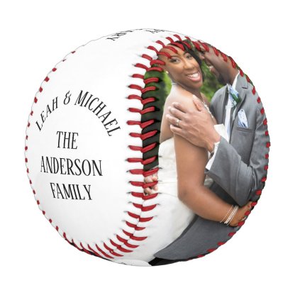 Newlywed Couple Marriage Wedding Happy Anniversary Baseball