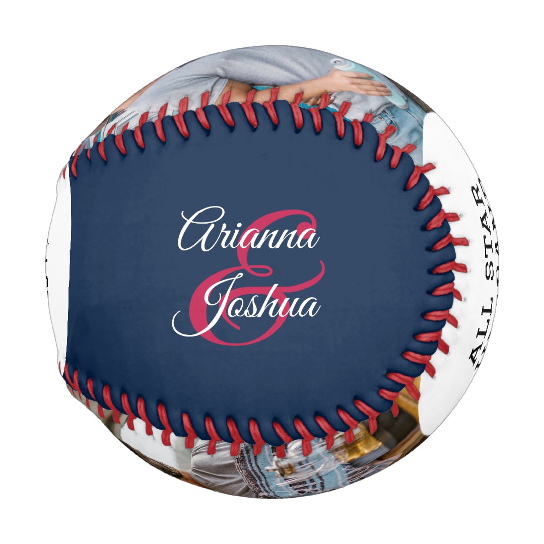 All Star Husband Two Photo Anniversary Baseball