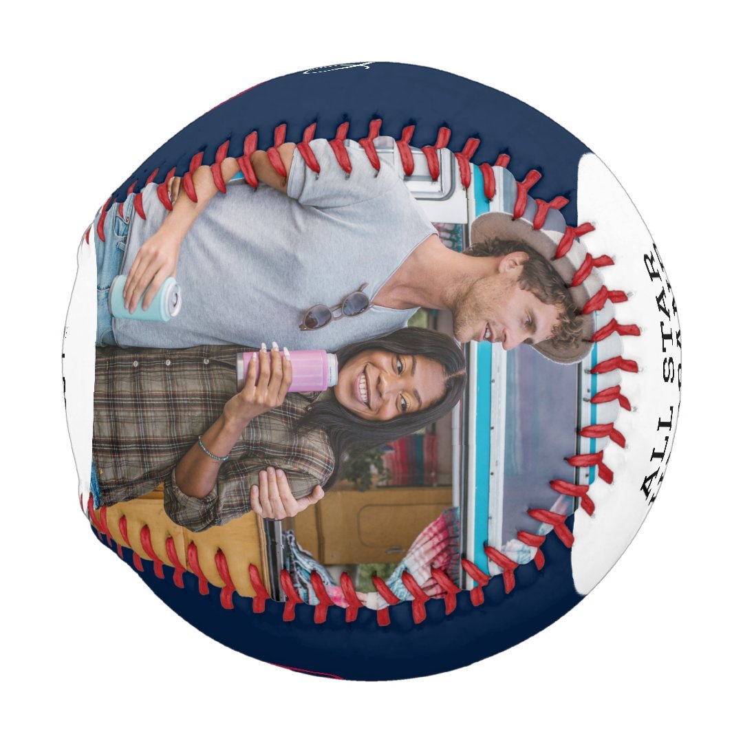 All Star Husband Two Photo Anniversary Baseball