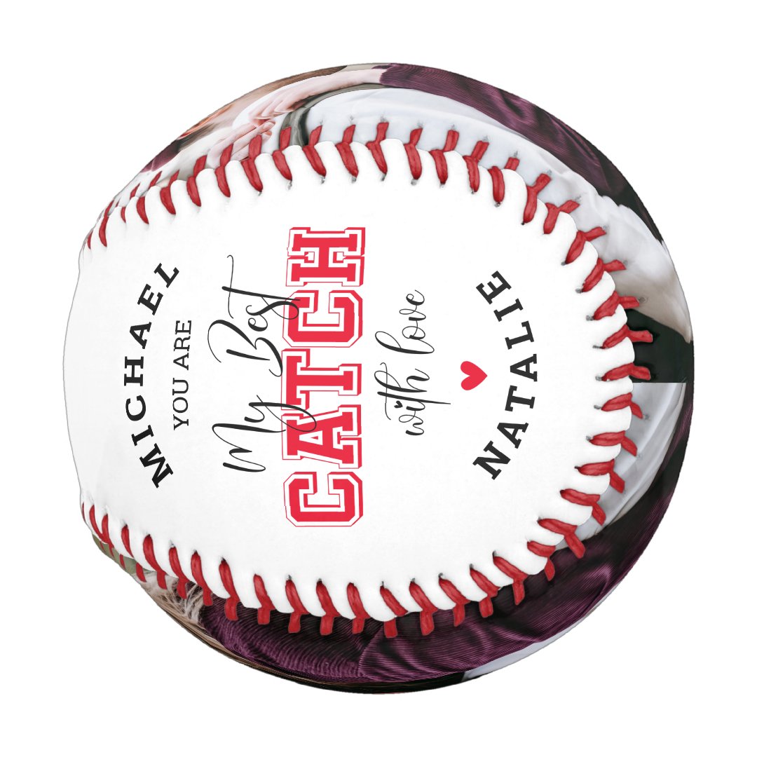 'You Are My Best Catch' Boyfriend Couple Photo Baseball