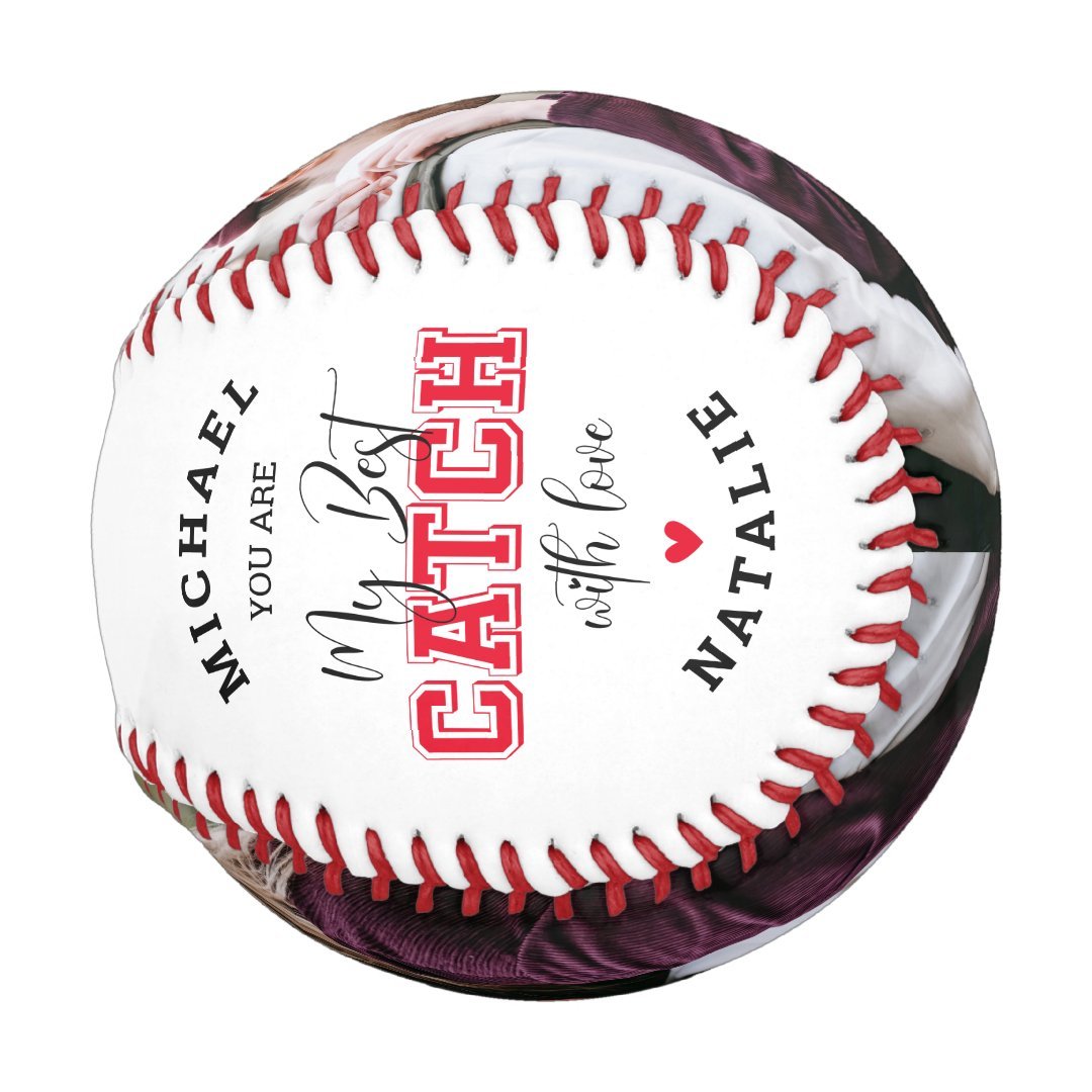 'You Are My Best Catch' Boyfriend Couple Photo Baseball
