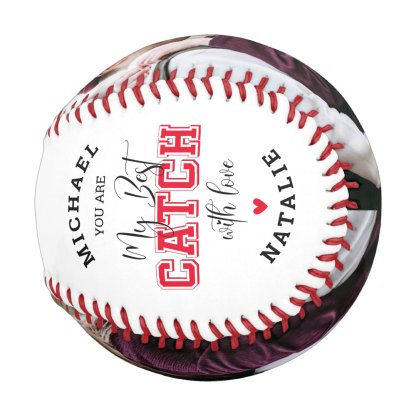 'You Are My Best Catch' Boyfriend Couple Photo Baseball