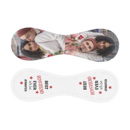 Modern Personalized 2 Photo Best Boyfriend Ever Baseball