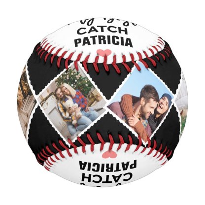 You're My Best Catch Custom Couples Names & Photo Baseball