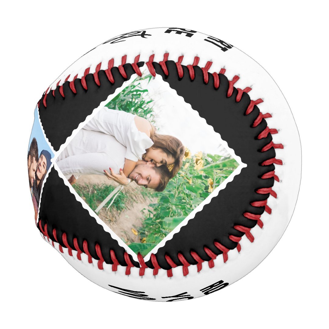You're My Best Catch Custom Couples Names & Photo Baseball
