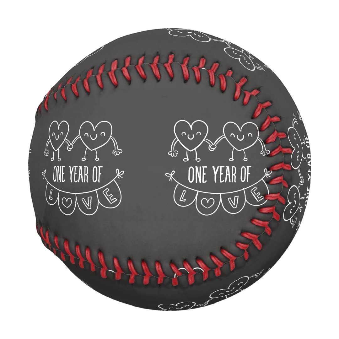 1st Anniversary Gift for Her Chalk Baseball