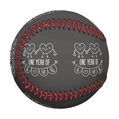 1st Anniversary Gift for Her Chalk Baseball