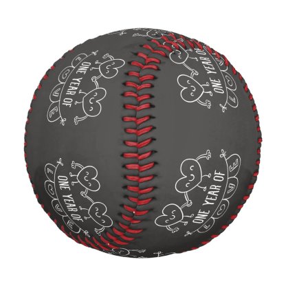 1st Anniversary Gift for Her Chalk Baseball