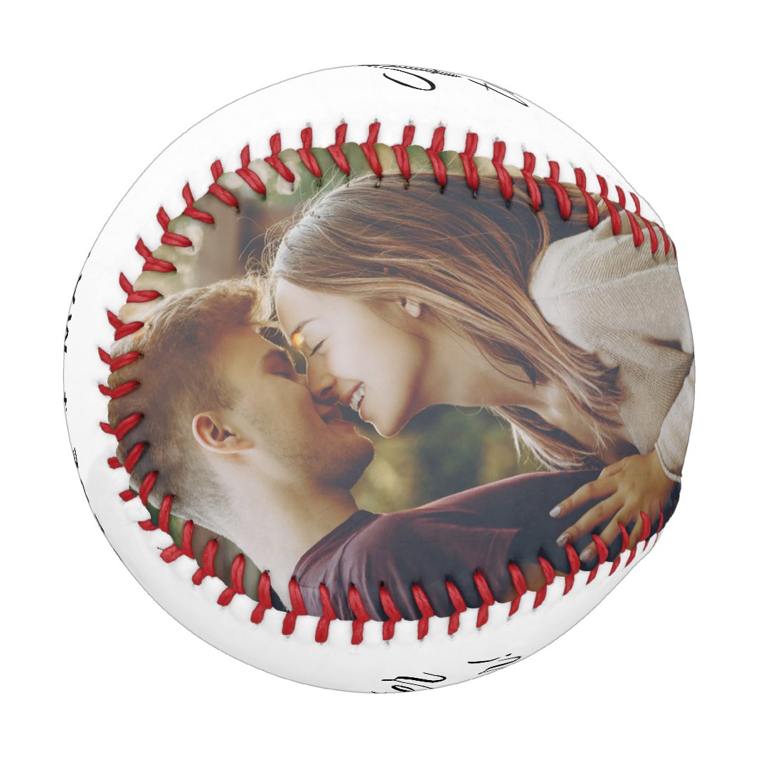 Photo Script Better Together Couples Custom Baseball