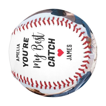 You're My Best Catch Couples 2 Photo & Script Names Baseball